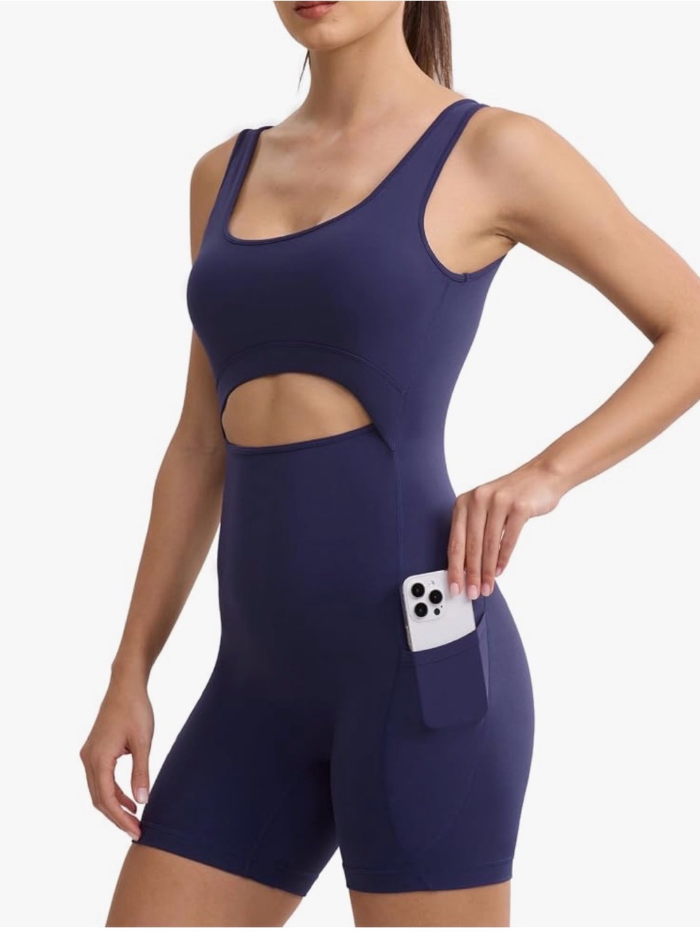 Medium ENERBLOOM Workout Yoga Romper Bodysuit One Piece Sleeveless Backless